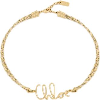 Chlo&eacute; Gouden Gevlochten Ketting - Dames - Kettingen - Geel - ONE Size - Katoen - Accessoires
