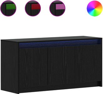 vidaXL Mueble De Tv 100 X 34 X 50 Cm Roble Negro Madera De Ingenier&iacute;a Vidaxl