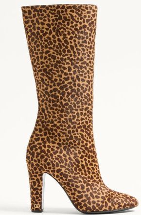 Valentino Garavani Stivale Hotty In Vitello Effetto Cavallino 100Mm Donna ANIMALIER 36.5