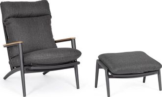 OEM Sill&oacute;n De Jard&iacute;n Bolzano Incanto Con Reposapi&eacute;s, Aluminio Antracita