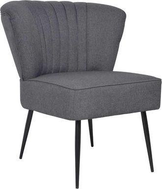 vidaXL Sill&oacute;n De C&oacute;ctel Tela Gris Oscuro Vidaxl