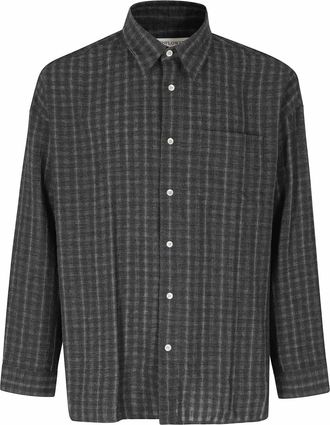 Sunflower Anthracite Stable Classic Collar Viscose-Blend Shirt