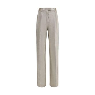 Forte_Forte Silver Polyester Casual Womens Pants