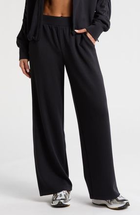 Zella Ultra Soft High Waist Straight Leg Pants in Black at Nordstrom, Size X-Small