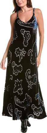 Johnny Was Kanako Burnout Silk-Blend Maxi Dress