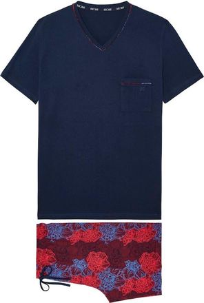 HOM Bouquet Short Pajama Set in Bordeaux Print at Nordstrom, Size Xx-Large