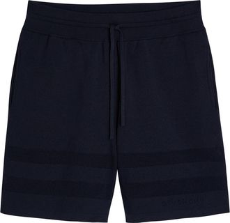 Givenchy Textured Knit Cotton-blend Shorts - Navy - XL