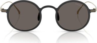 A|X Armani Exchange 46mm Small Phantos Sunglasses in Matte Black/dark Grey at Nordstrom