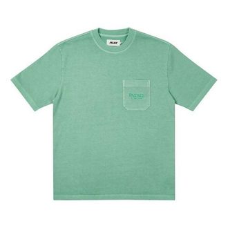 Palace Solid Color Alphabet Short Sleeve Unisex Green P20ES063