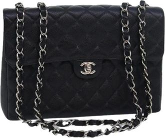 Chanel Pre-owned Leather chanel-bags - Dames - Vintage Schoudertas - Zwart - ONE Size - Vintage