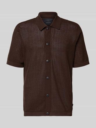 Jack & Jones Regular Fit Freizeithemd in Strick-Optik Modell Owen in Hazel, Gr&ouml;&szlig;e XXL