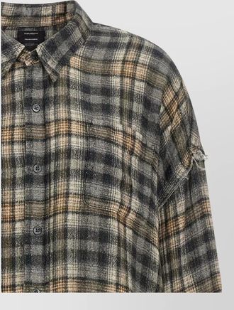 R13 checked cotton oversized shirt jacket