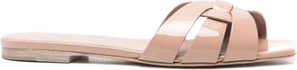 Saint Laurent Sliders, female, Pink, Size: 6 US Tribute Flat Sandals