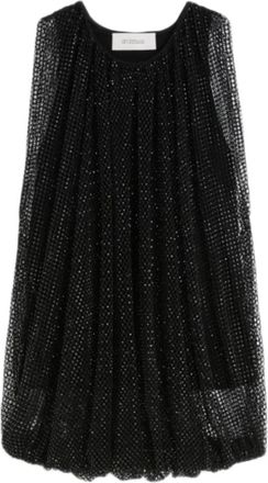 Max Mara Mesh Top met Kristallen - Dames - Blouses - Zwart - M - Polyester - Overhemden