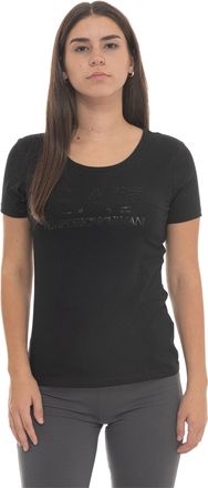 Emporio Armani T-shirt girocollo mezza manica Nero EA7 Donna