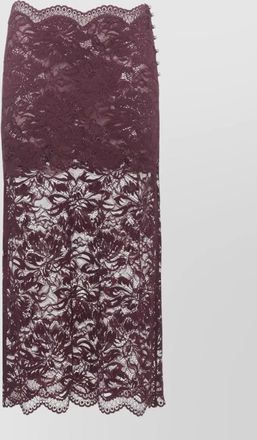 Paco Rabanne floral lace midi pencil skirt