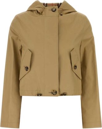 Burberry Jassen, Dames, Beige, 3Xs, Katoen, Gabardine Jas