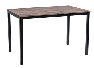 Nordlys Mesa de comedor estilo industrial en aceto y madera gris