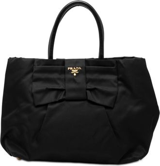 Prada Tweedehands Tessuto Fiocco Strik Tote