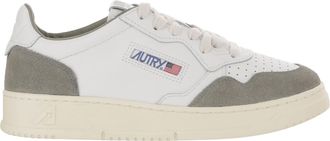 Autry Medalist Low Leather Sneakers With Smooth And Suede Paneling
