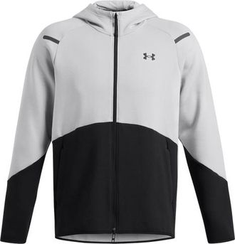 Under Armour Mens Unstoppable Fleece Full-Zip Hoodie - Black/Mod Grey/Black Size 3XL