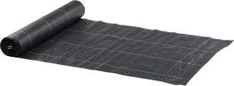 OUTSUNNY Malla Antimaleza 2x50 M Malla Geotextil 130 G/m&sup2; Para Control De Malezas Y Malas Hierbas De Jard&iacute;n Rollo De Malla Antimaleza Negro - Outsunny