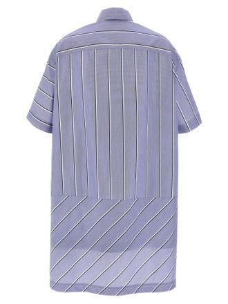 J.W.Anderson Patchwork Striped Shirt Dress - Purple