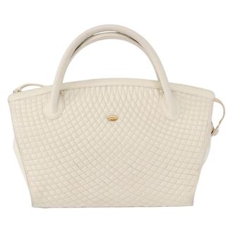 Bally Vintage Handbag Quilted Leather Leather Handbag (Pre-Owned)