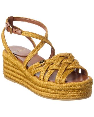 Valentino Vlog Signature Bribri Raffia Espadrille