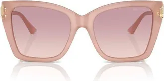 Jimmy Choo London 54mm Square Sunglasses in Opal Pink/brown Gradient Violet at Nordstrom