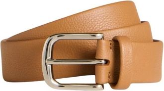 Kiton Kalfsleren Riem - Heren - Riemen - Beige - 90 CM - Leer - Accessoires
