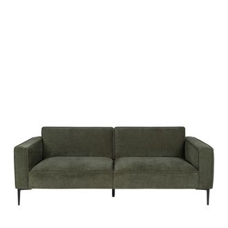 DRAWER Sof&aacute; de 3 plazas de tela - Verde