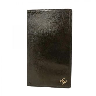 Chanel Black Patent Leather Long Wallet (Bi-Fold) (Pre-Owned)