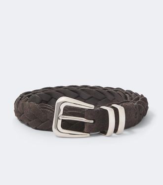 Brunello Cucinelli Braided suede belt