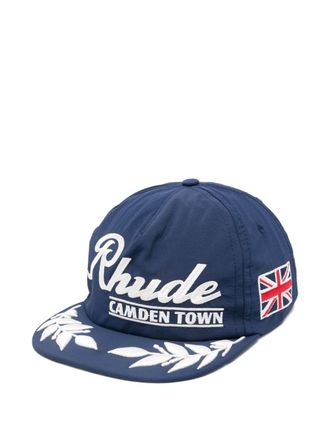 Rhude Navy Blue Flat Peak Hat