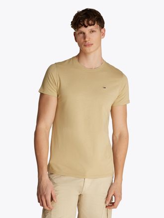 Tommy Jeans T-Shirt TOMMY JEANS TJM ESSENTIAL SOLID TEE, Herren, Gr. XXL, relic tan, Jersey, Obermaterial: 100% Baumwolle, unifarben, Basic, slim fit normal, Rund