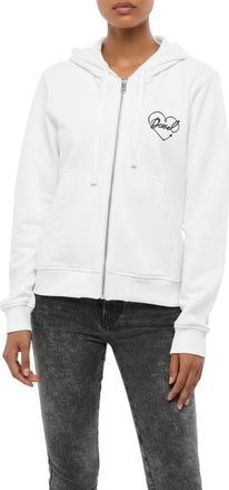 Diesel White Logo Hood Sweatshirt