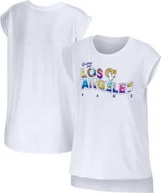 WEAR by Erin Andrews Womens WEAR by Erin Andrews White Los Angeles Rams Greetings From Muscle T-Shirt at Nordstrom, Size X-Small