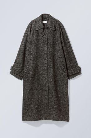 Weekday Alyssa Wool Car Coat - Grey