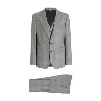 Dolce & Gabbana Single-breasted glen plaid suit - male - Dolce & Gabbana - Single Breasted Suits - Gray - XL - Suits