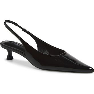 Tony Bianco Catie Slingback Pump in Black Leather Ph at Nordstrom, Size 6.5