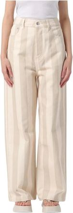 Nanushka Dames, Jeans, Beige, Maat: W27 Katoen