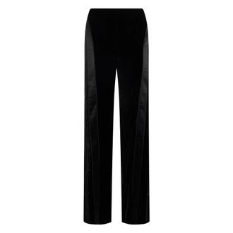 Alberta Ferretti Broeken, Dames, Zwart, S, Straight Broeken