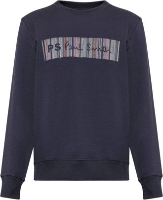 Paul Smith Felpa con stampa logo - Blu