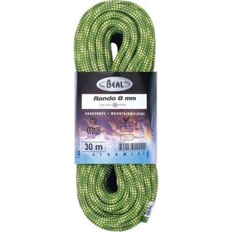 Beal Cuerda De Senderismo Beal Rando De 8 Mm Y 20 M - Verde