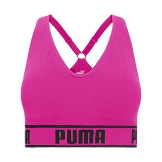 Puma Ladies Womens Seamless Sports Bra, Dark Pink, Large