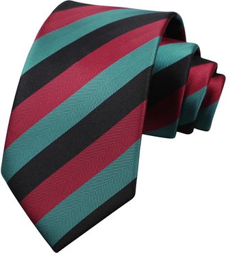 Alizeal Mens 8cm Plaid Formal Necktie Classic Stripe Patterned Business Party Wedding Daily Office Wear Tie, 52