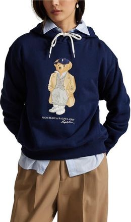 Polo Ralph Lauren Polo Bear Fleece Hoodie in Newport Navy at Nordstrom, Size Medium
