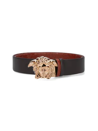 Versace Mens Belts Brown Calf Leather