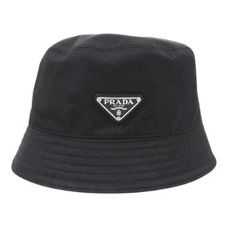 Prada Cappello Re-Nylon con Logo Triangolo Pre-owned - - Pre-owned - Uomo - Nero - ONE SIZE